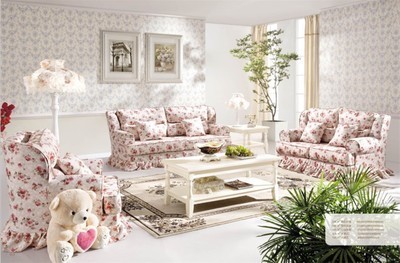 珠海保利道商貿 碎花沙發與山河水方茶幾等成套家具的價格、廠家與圖片解析